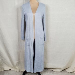 ♤♤ Elia Cher Gray Open Front Duster Cardigan Size 6